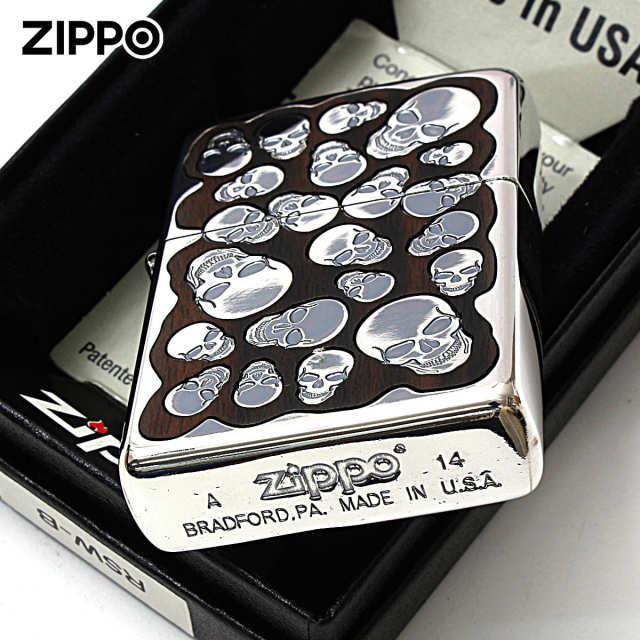 Zippo ジッポー スカル ドクロ 骸骨 ウッド 木 Random Skull