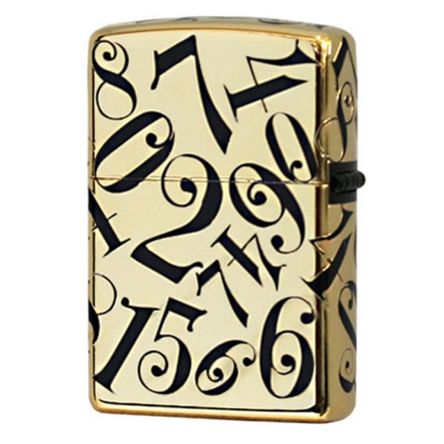 Zippo ジッポー ダイヤル 数字 ランダム イオンマットBK 金サシ