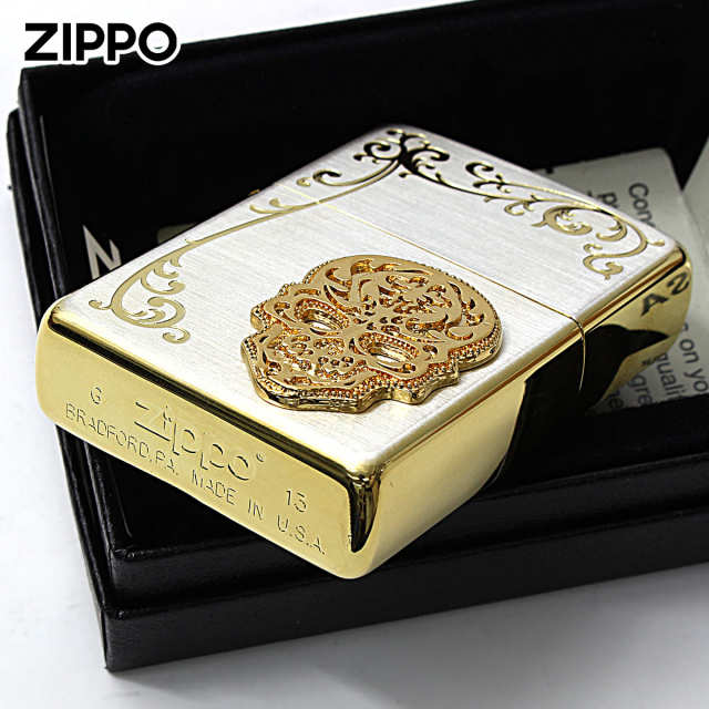 Zippo ジッポー スカル ドクロ 骸骨 アラベスク 唐草 シークレット