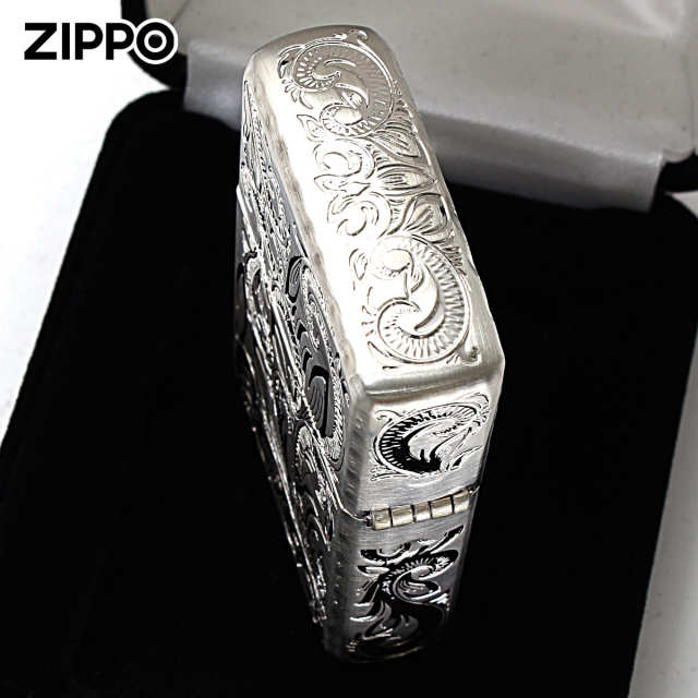 両面クロス アラベスク Zippo 特注モデル 全面加工 Zippo ジッポー アーマー アラベスク 唐草 コーナーリューター