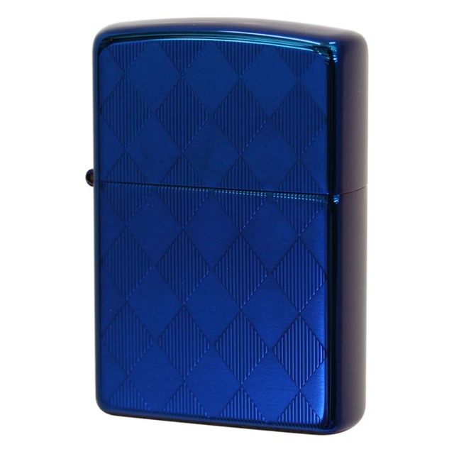 Zippo ジッポー アーガイル柄 ブルー チタンコーティング Titanium Coating Series Ti-BL-A（Ａ） メール便可