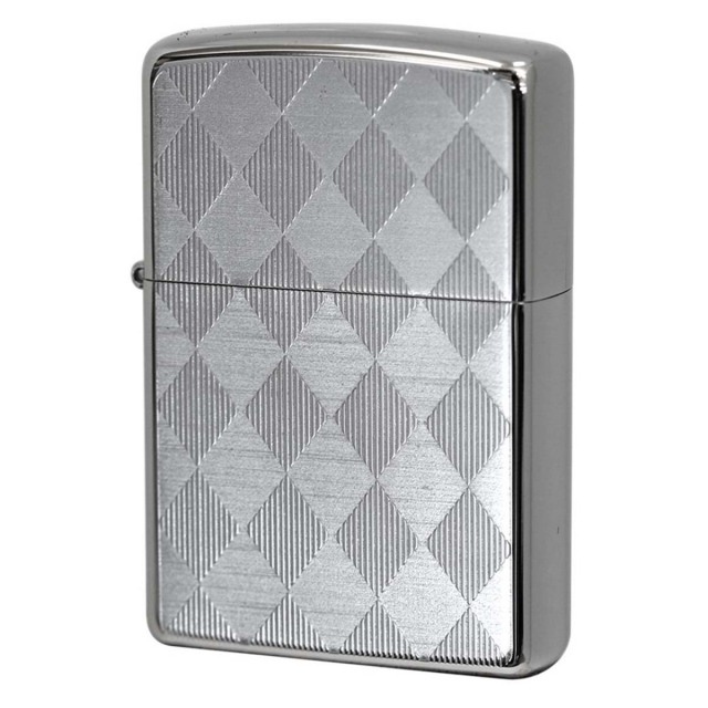 Zippo ジッポー アーガイル柄 シルバー チタンコーティング Titanium Coating Series Ti-S-A（B） メール便可
