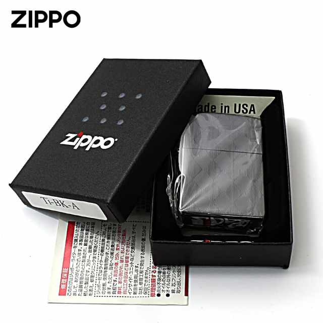 Zippo ジッポー アーガイル柄 ブラック チタンコーティング