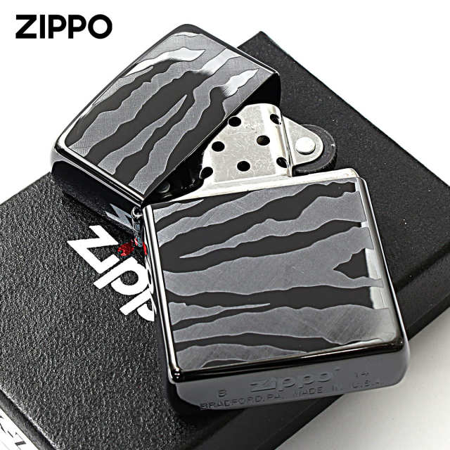 Zippo ジッポー ゼブラ アニマル柄 ブラック チタンコーティング