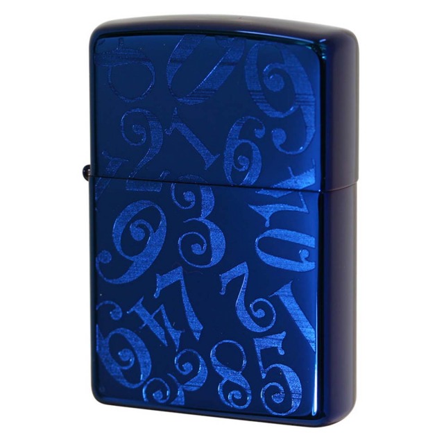 Zippo ジッポー ダイヤル 数字 ナンバー ブルー チタンコーティング Titanium Coating Series Ti-BL-N（Ａ） メール便可