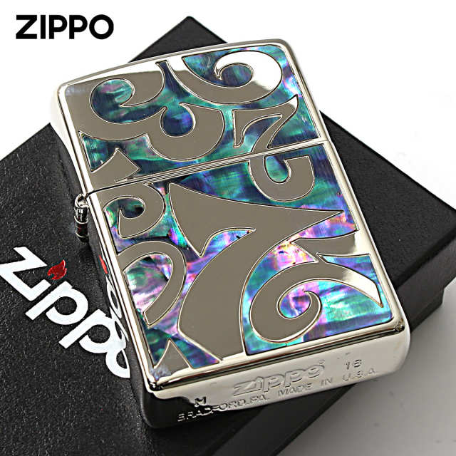 その他 POPPO Zippo ジッポー シェル 貝 インレイ 象嵌 ダイアル 数字