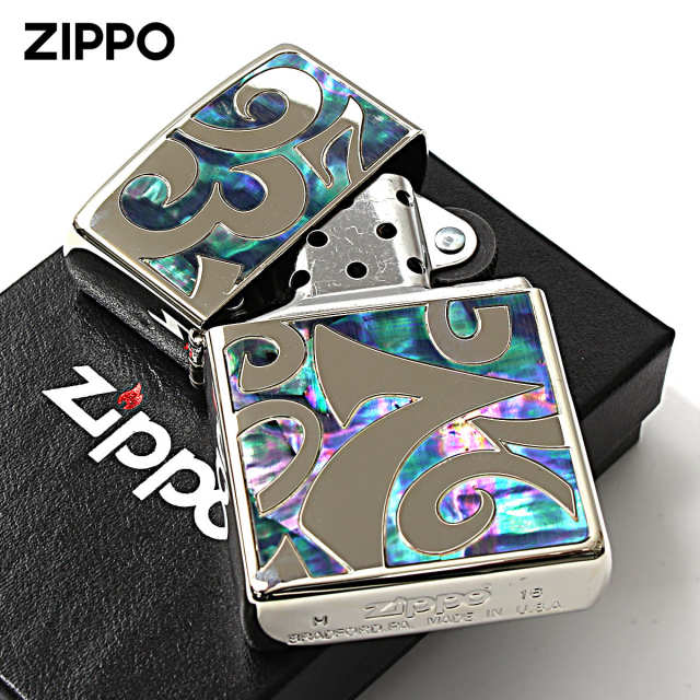Zippo ジッポー シェル 貝 インレイ 象嵌 ダイアル 数字