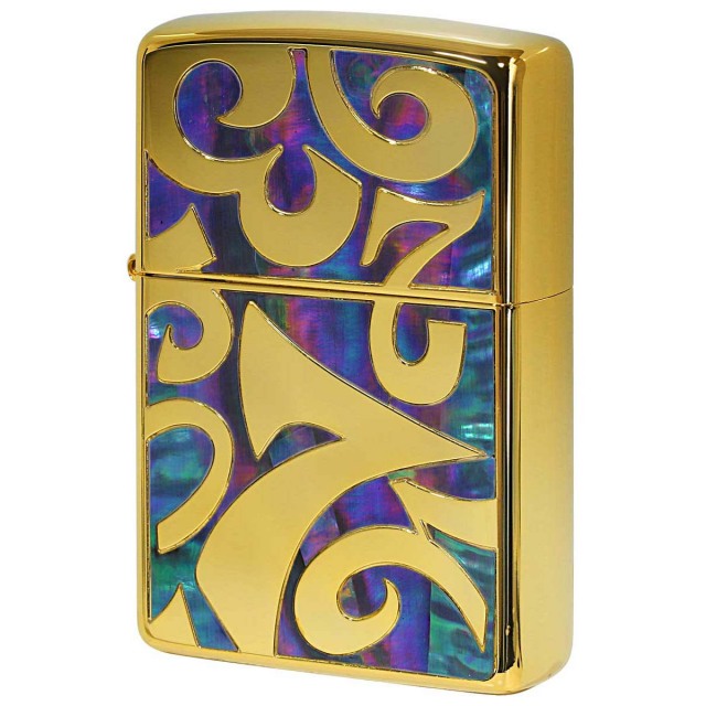楽天市場】ZIPPO シェルダイアル ゴールド 鏡面 ブルーシェル