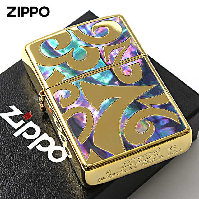 Zippo ジッポー シェル 貝 インレイ 象嵌 ダイアル 数字 ナンバー