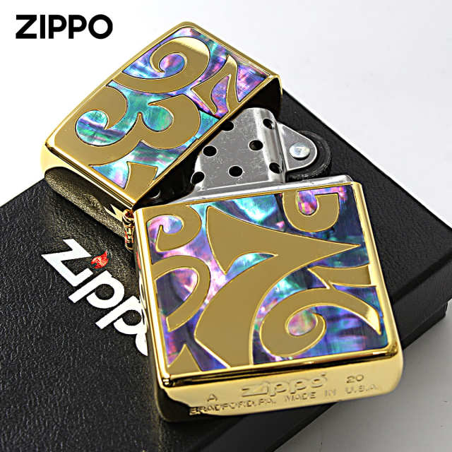 Zippo ジッポー シェル 貝 インレイ 象嵌 ダイアル 数字 ナンバー