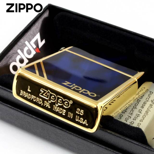Zippo ジッポー Marvel マーブル ブルー ジッポロゴ ダイヤゴナル