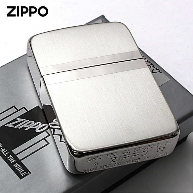 Zippo ジッポー 1941レプリカ ミラーライン 銀メッキ サテーナ SV