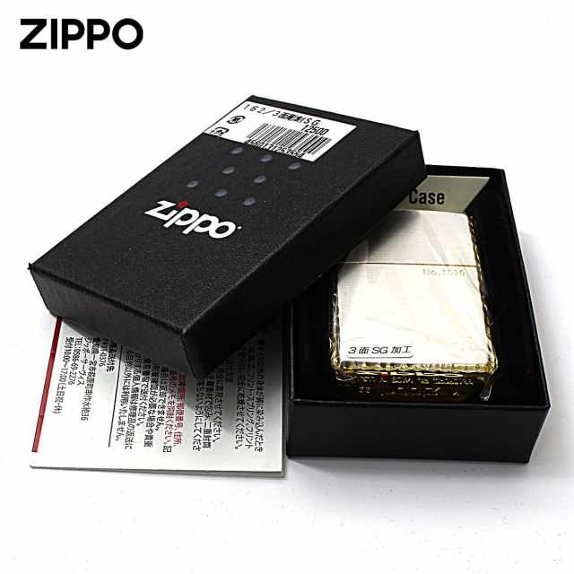 Zippo ジッポー アーマー 162 3面彫刻 コーナーリューター加工 金銀