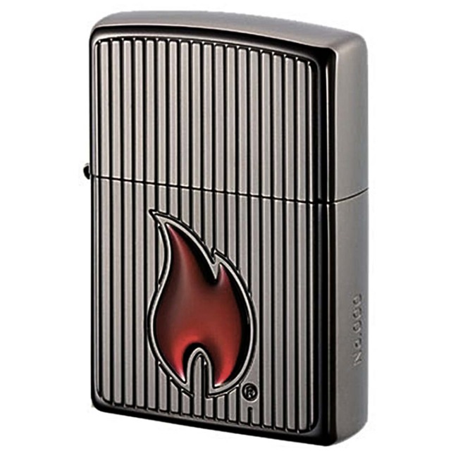 Zippo ジッポー 炎 フレームアイコン ブラックニッケル エポキシ盛り BN メール便可