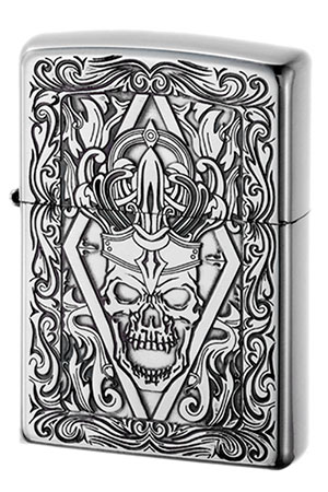 Zippo ジッポー Classic Seres クラッシックスカルA メール便可