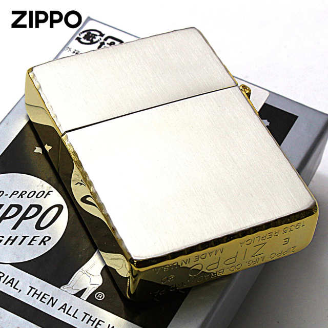 Zippo ジッポー 1935レプリカ シンプル ジッポ ロゴ コーナー