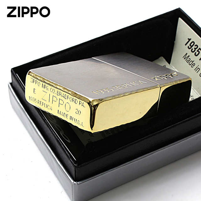 Zippo ジッポー 1935レプリカ シンプル ジッポ ロゴ コーナー