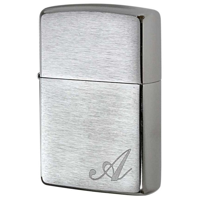 Zippo ジッポー イニシャル アルファベット レーザー US加工 A メール便可