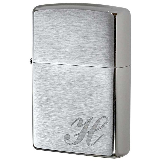 Zippo ジッポー イニシャル アルファベット レーザー US加工 H メール便可