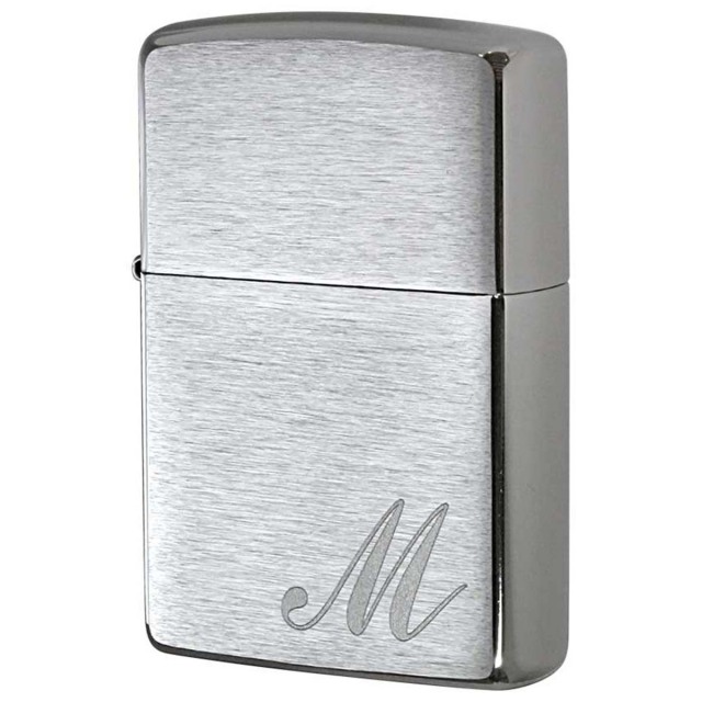 Zippo ジッポー イニシャル アルファベット レーザー US加工 M メール便可