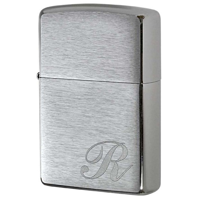 Zippo ジッポー イニシャル アルファベット レーザー US加工 R メール便可