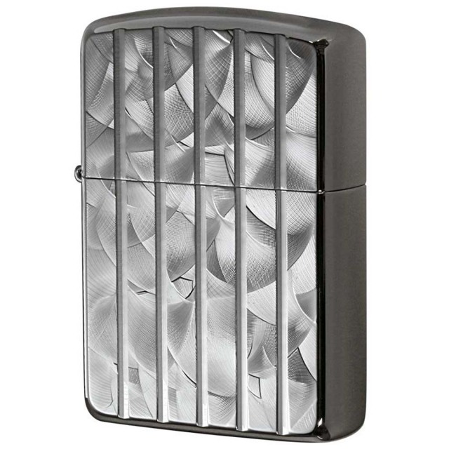 Zippo ジッポー アーマー ウェーブカット 両面加工 彫刻 銀メッキ ARMOR Wave Cut 162SWCA