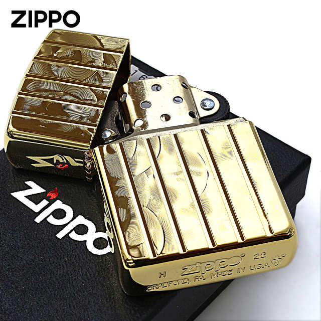 Zippo ジッポー アーマー ウェーブカット 両面加工 彫刻