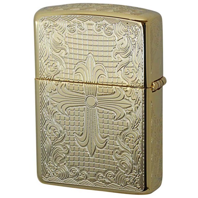 Zippo ジッポー アーマー クロス 十字架 Cross 5面加工 金メッキ ARMOR 