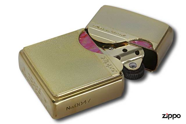 Zippo ジッポー トリックシェル 貝 プレート貼り ゴールド Trick Shell