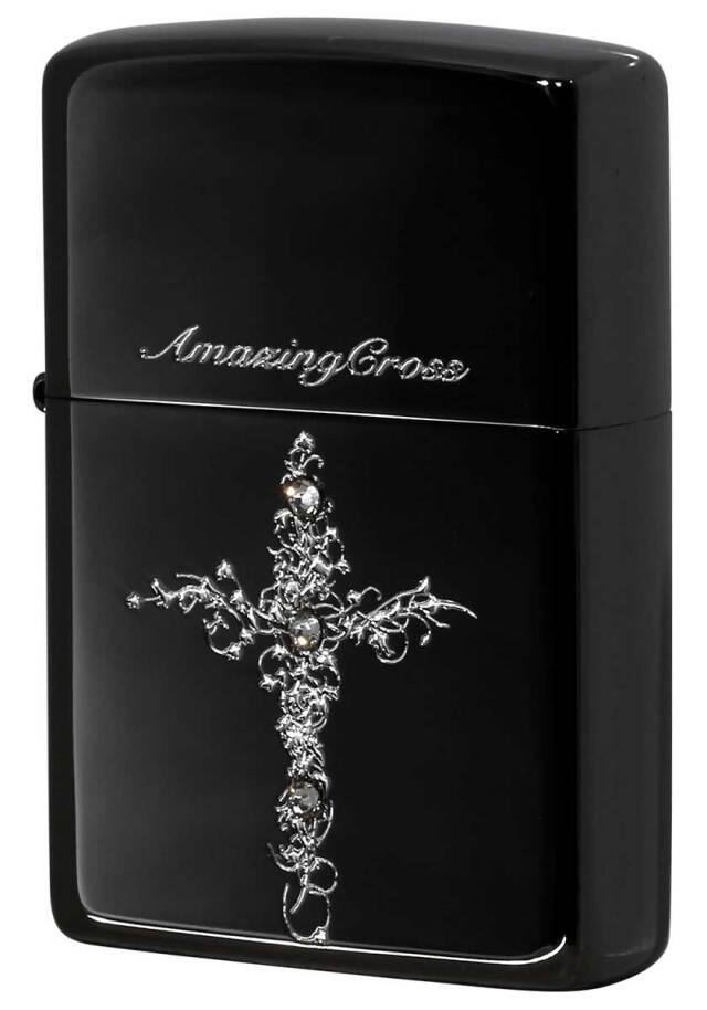 Zippo ジッポー Amazing Heart＆Cross アメージングクロス BK メール便可