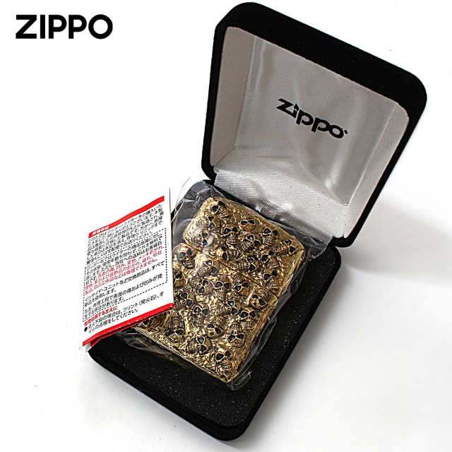Zippo ジッポー スカル ドクロ 骸骨 スカルジャケット 金イブシ