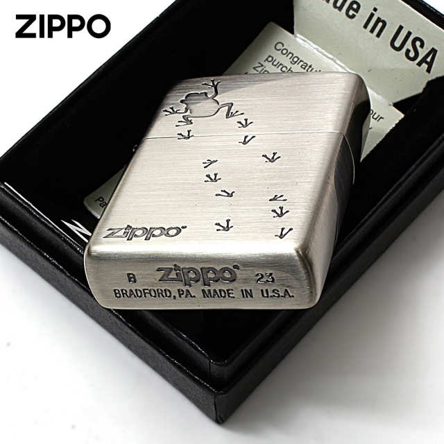 Zippo ジッポー カエル 蛙 フロッグデザイン ニッケルメッキ つや消し
