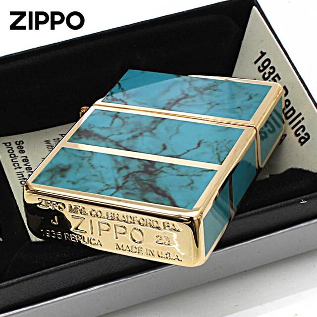 Zippo ジッポー 1935レプリカ マーブル 4面加工 1935EPG ターコイズ