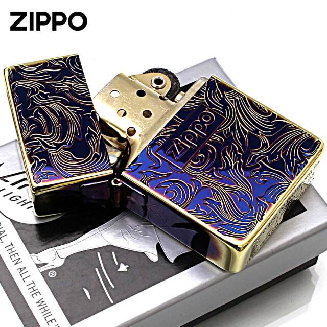 ヘレンド オープンシュガー 葉形 Zippo ジッポー 1935レプリカ アラベスク 唐草 両面加工 Arabesque 金