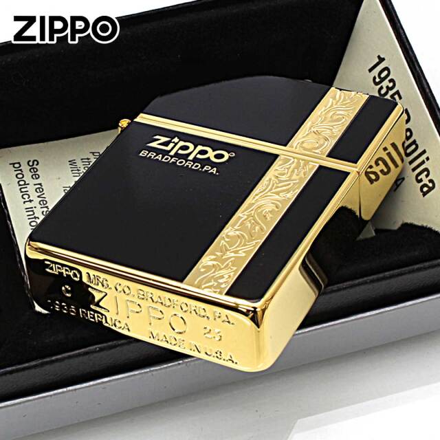 Zippo ジッポー 1935レプリカ バーティカル アラベスク 唐草 両面加工