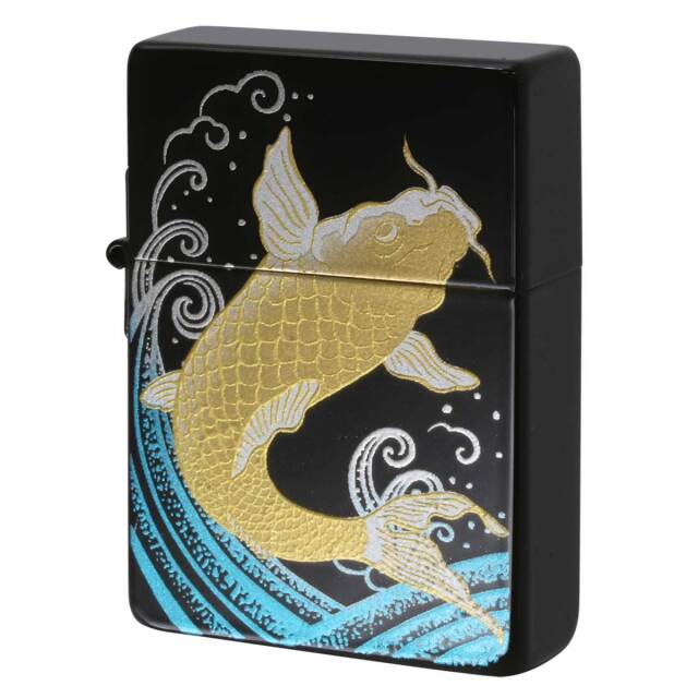 Zippo ジッポー 本金蒔絵 鯉 カープ 伝統工芸 和柄 ゴールド