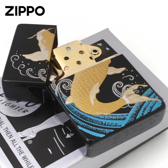 Zippo ジッポー 1935レプリカ 蒔絵 伝統工芸 ゴールドタンク 鯉｜Zippo