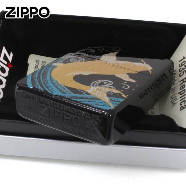Zippo ジッポー 1935レプリカ 蒔絵 伝統工芸 ゴールドタンク 鯉｜Zippo
