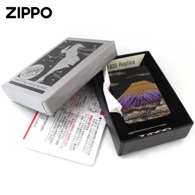 Zippo ジッポー 1935レプリカ 蒔絵 伝統工芸 ゴールドタンク 富士山