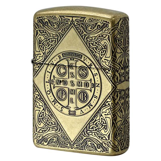 Zippo ジッポー ARMOR アーマー クロス 十字架 Cross ベネディクトクロス ブラスイブシバレル BIB
