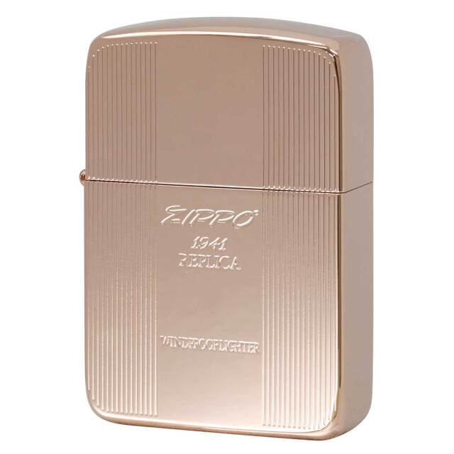 Zippo ジッポー 1941レプリカ ZIPPO LOGO ジッポロゴ ストライプ 銅ミラー 1941LOGO-CP