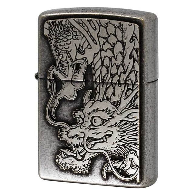 Zippo ジッポー 龍虎 タイガー ドラゴン メタルプレート貼り Metal Plate 龍NIB