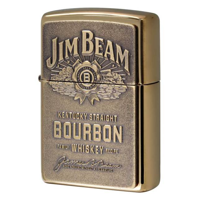 Zippo ジッポー ジムビーム 酒 ロゴ 真鍮 ブラス エンブレム貼り Jim Beam Brass Emblem 254BJB.929
