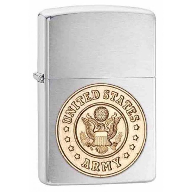 Zippo ジッポー アメリカ軍 陸軍 ロゴ Army Brushed Chrome ブラッシュドクローム 280ARM メール便可