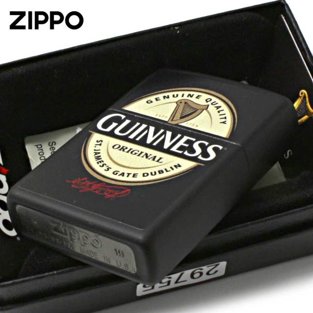 Zippo ジッポー ギネスビール 酒 ロゴ Guinness Beer Logo ブラック