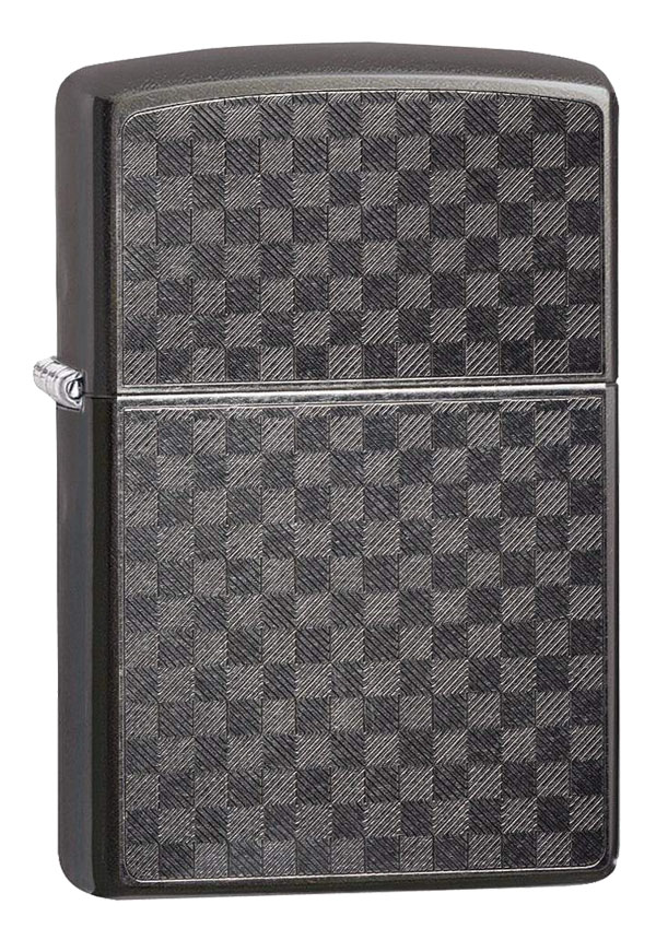 Zippo ジッポー Iced Carbon Fiber Checkered  29823 メール便可