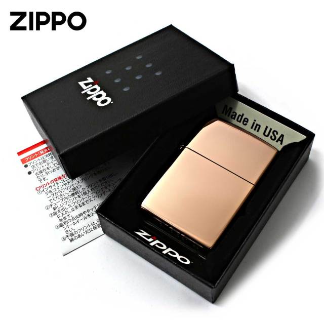 tagです Zippo ジッポー 無地 ローズゴールド 鏡面 ポリッシュ High