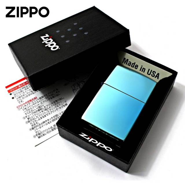 ポッポ Zippo ジッポー 無地 ティール 鏡面 ポリッシュ High Polish Teal