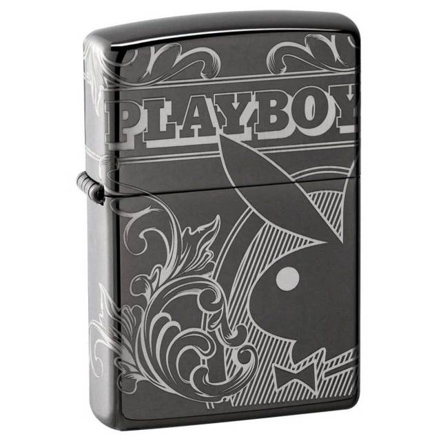 Zippo ジッポー Playboy Black Ice 360度加工 プレイボーイ バニー うさぎ 49085 メール便可