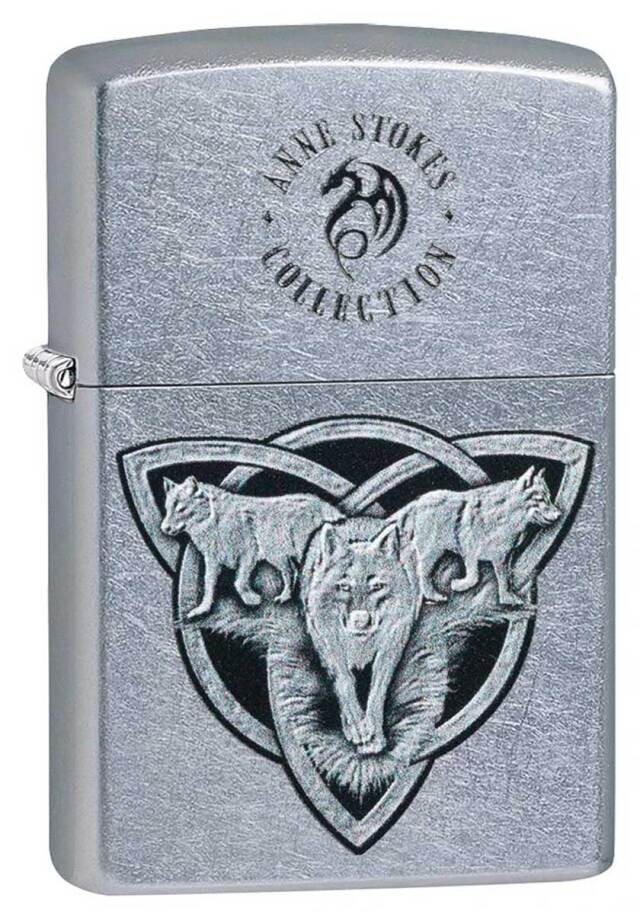 Zippo ジッポー Anne Stokes Wolf Pack Trinity Knot 49099 メール便可